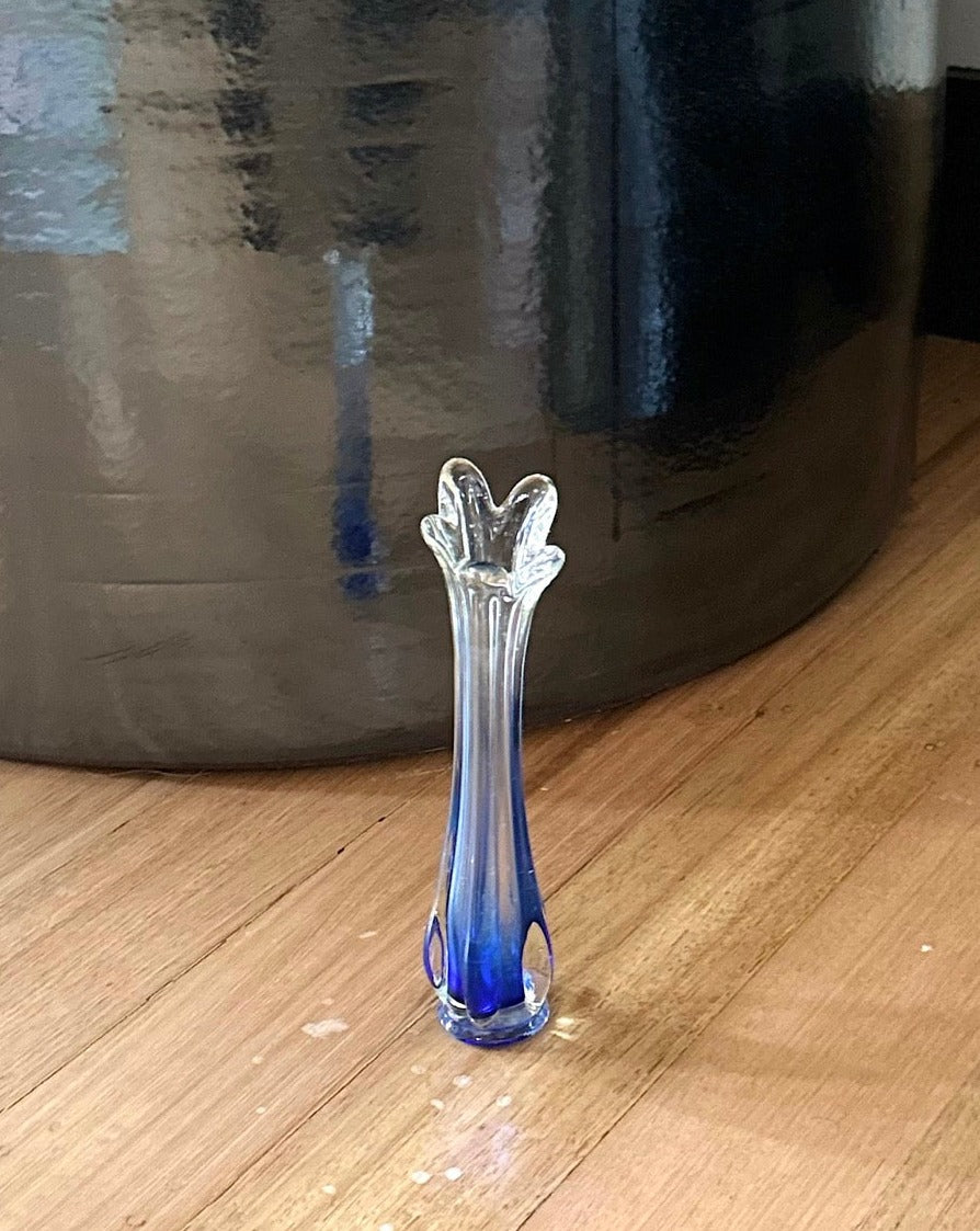 Vintage Five Finger Glass Vase
