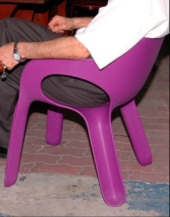 Set of 8 Yellow 'Easy' Chairs designed by Jerszy Seymour for Magis, Italy, 2004