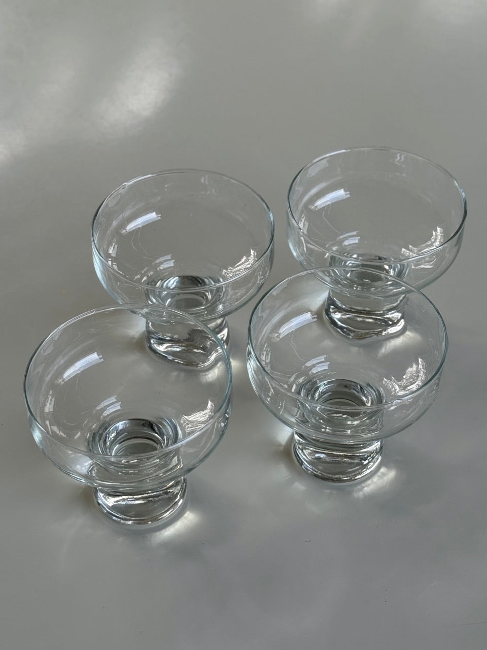 Set of 4 Vintage Bubble Stem Coupes