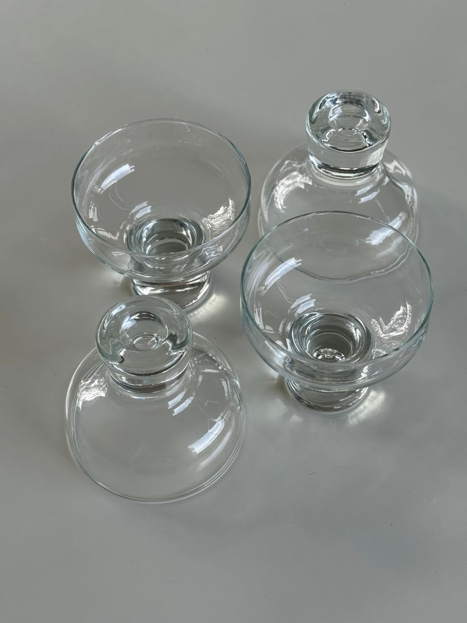 Set of 4 Vintage Bubble Stem Coupes
