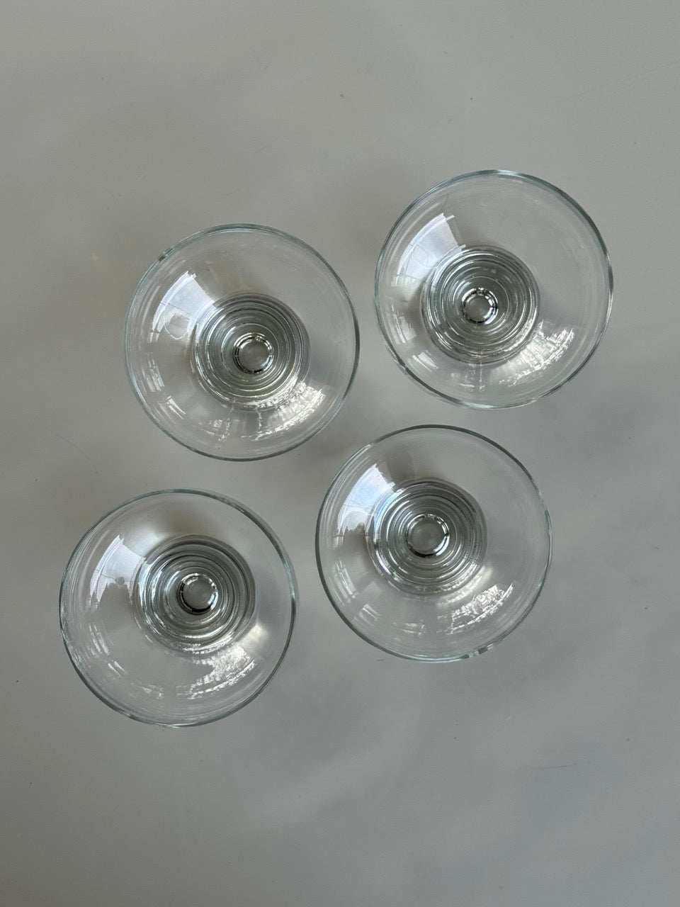 Set of 4 Vintage Bubble Stem Coupes
