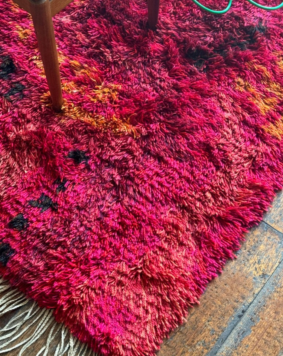 Danish Abstract Design Long Pile Rug