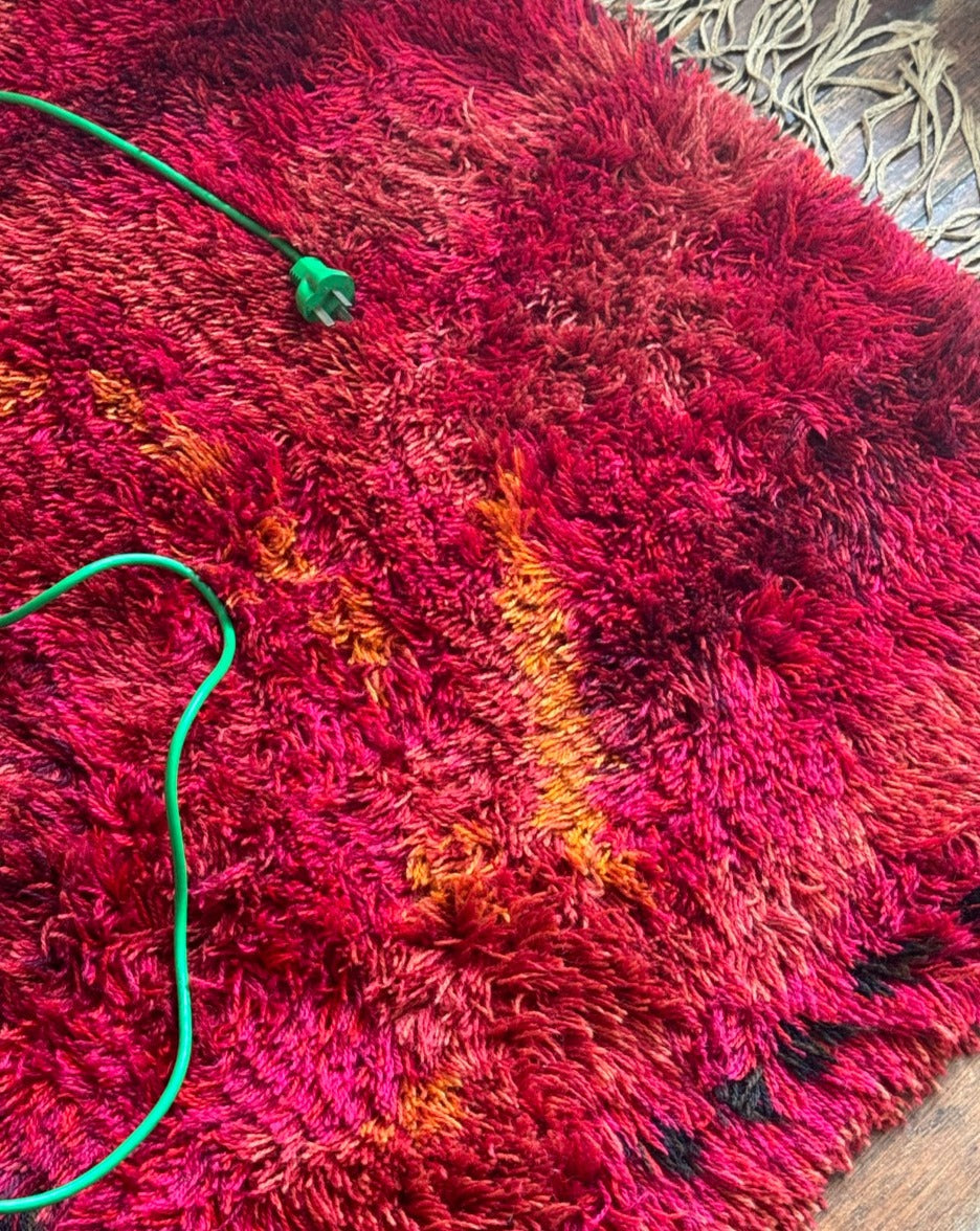Danish Abstract Design Long Pile Rug