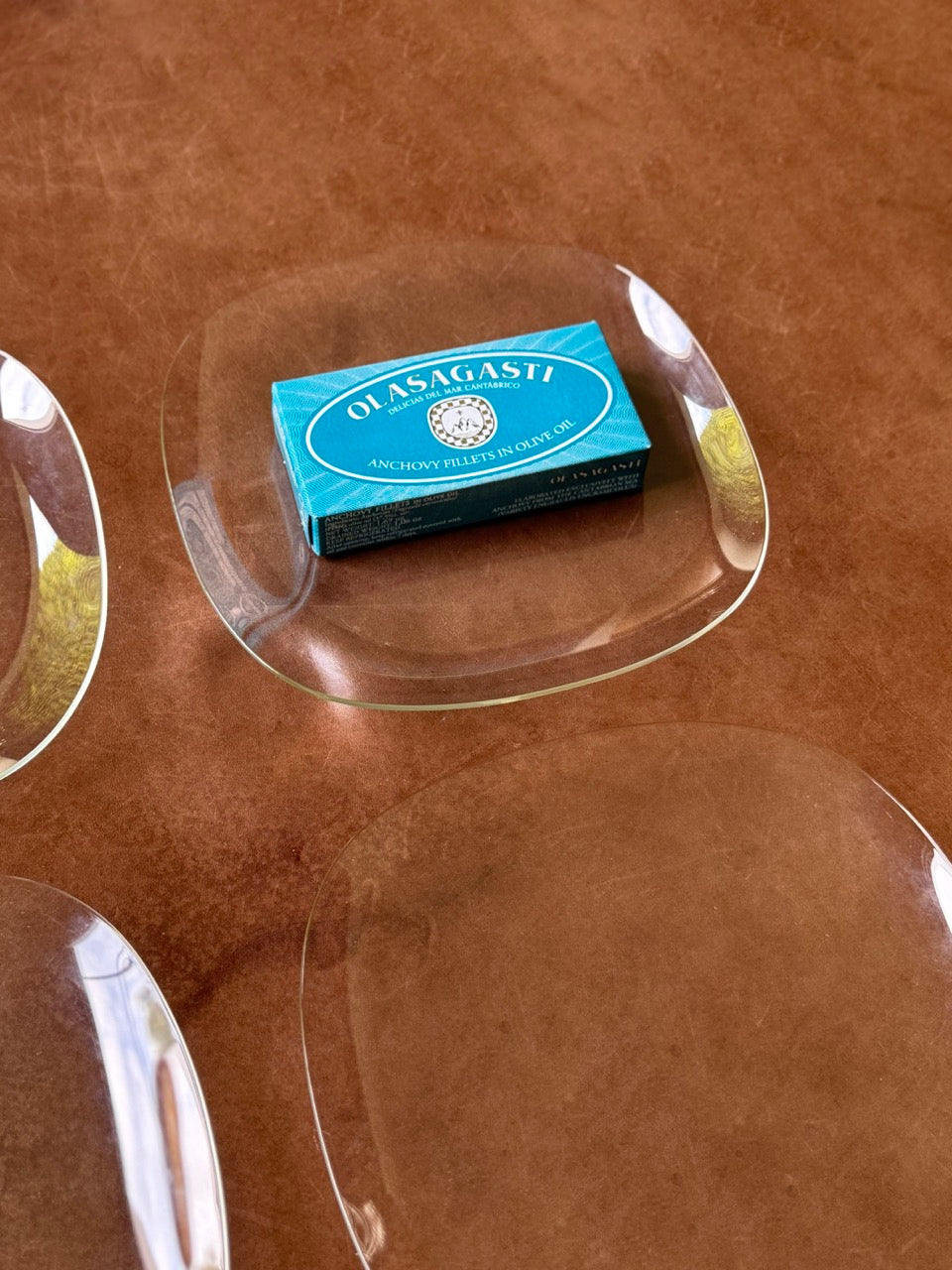 Set of 4 Glass Square Plates
