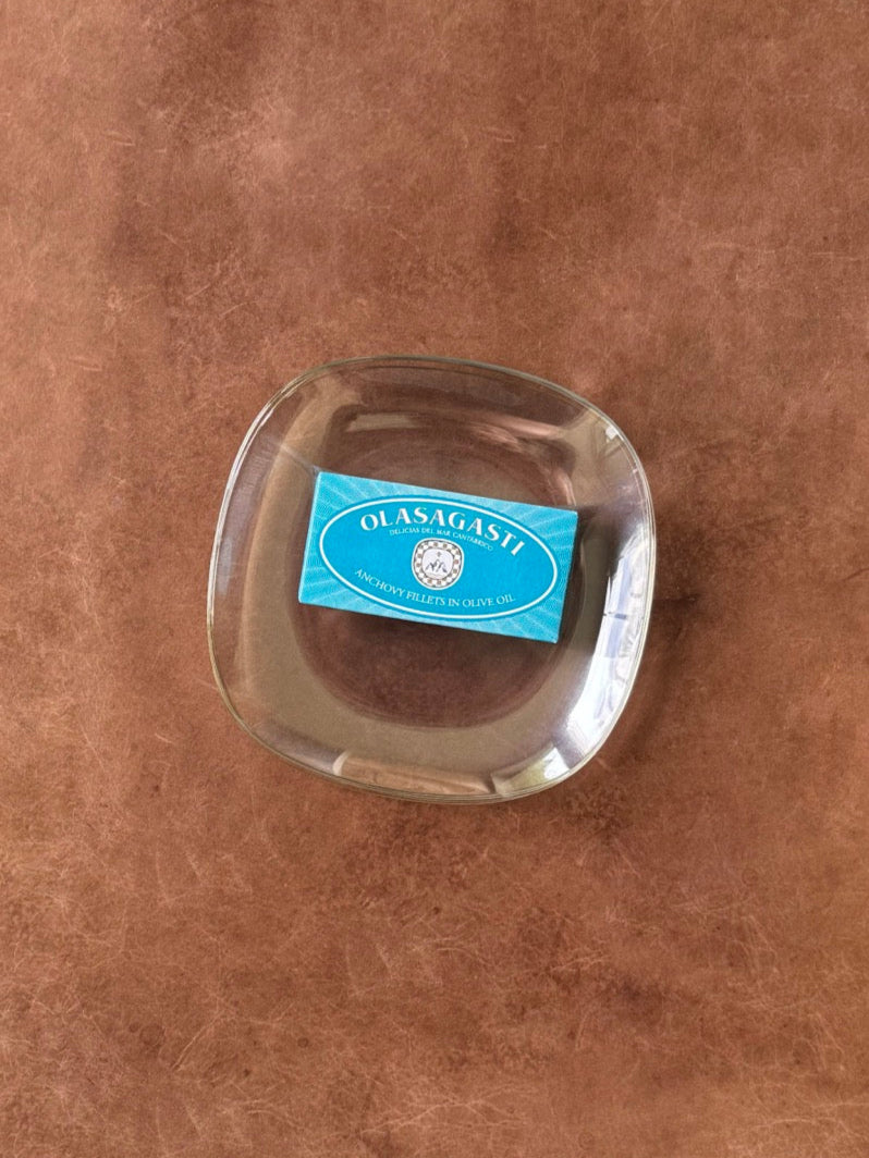 Set of 4 Glass Square Plates