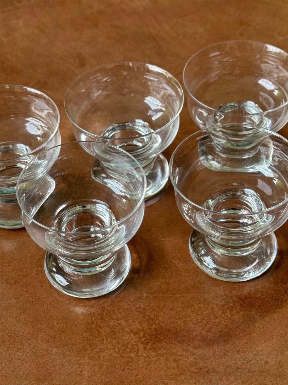 Set of 5 Heavy Bottom Glasses