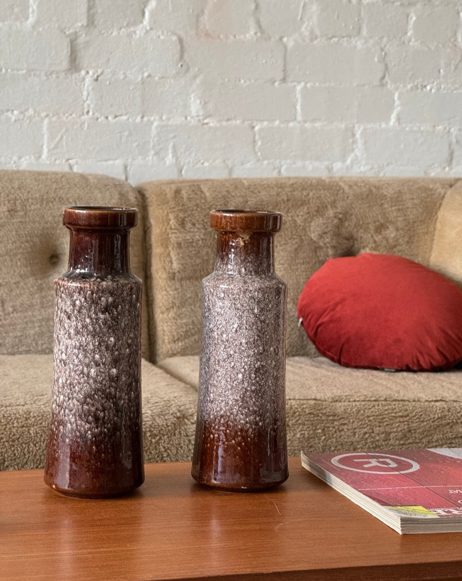 Vintage West German Pottery Vases
