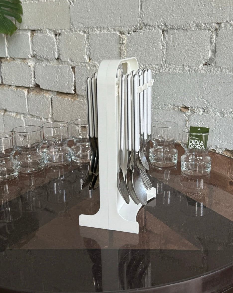 Vintage Grosvenor 24 Piece Cutlery Set & Stand