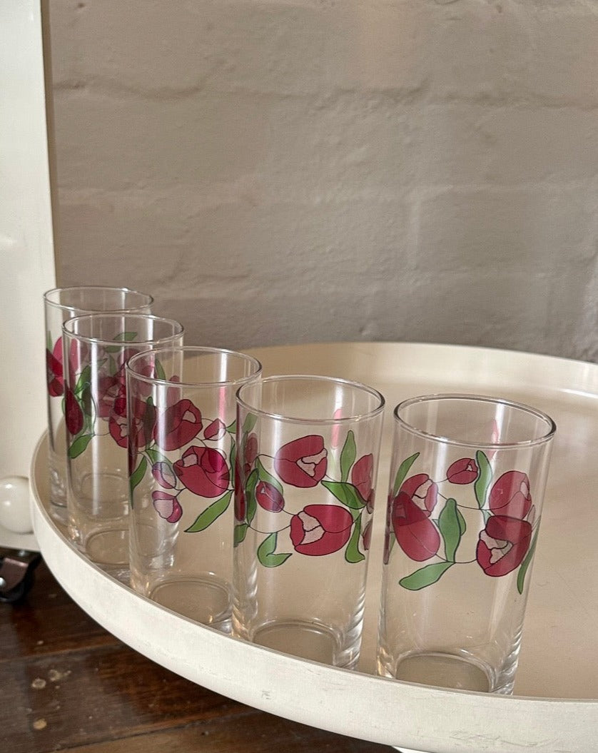 Floral Motif Glasses