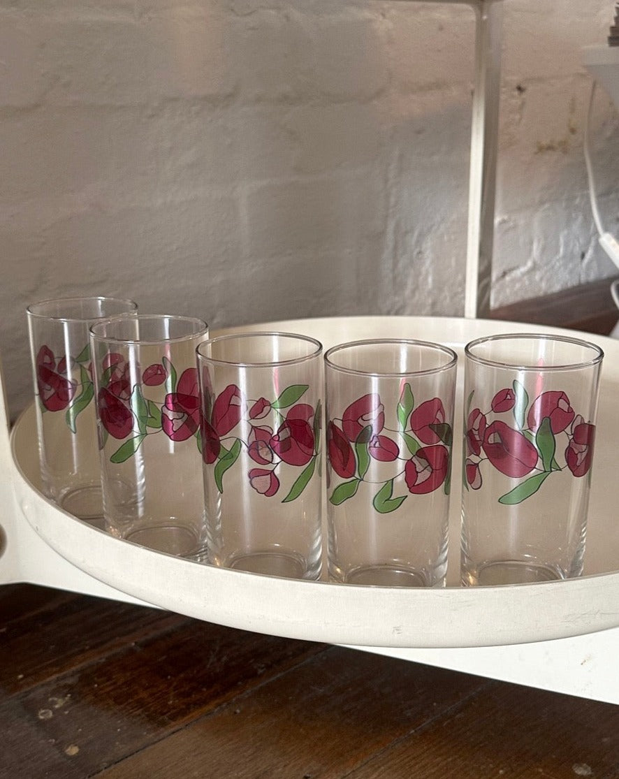 Floral Motif Glasses