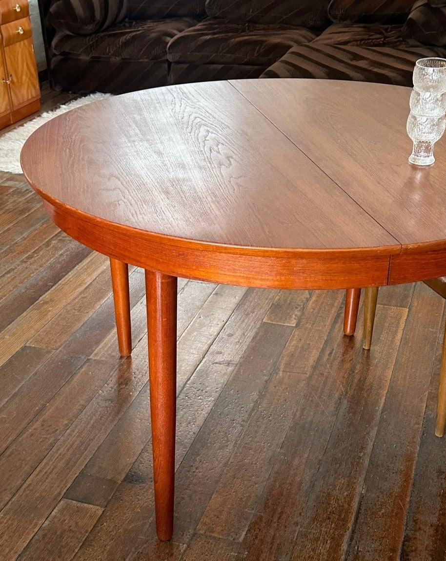 Round Teak Dining Table by Illums Bolighus, Denmark, 1960s