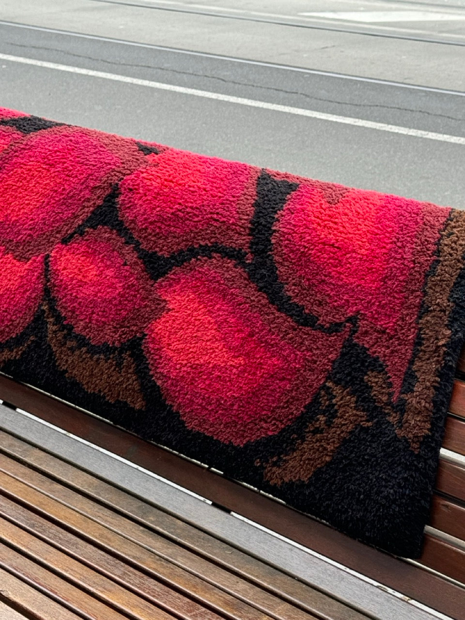 Mid Century Flokati Rug