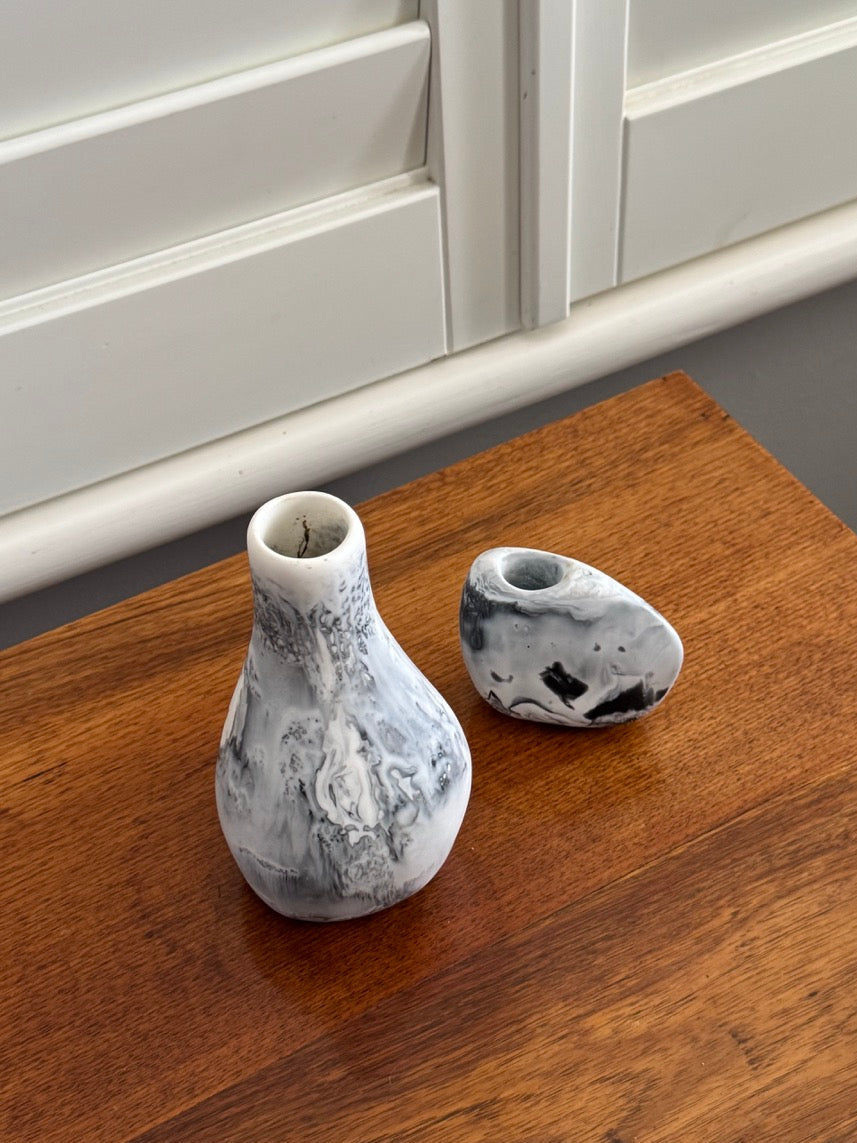 Pair of Dinosaur Designs Vases