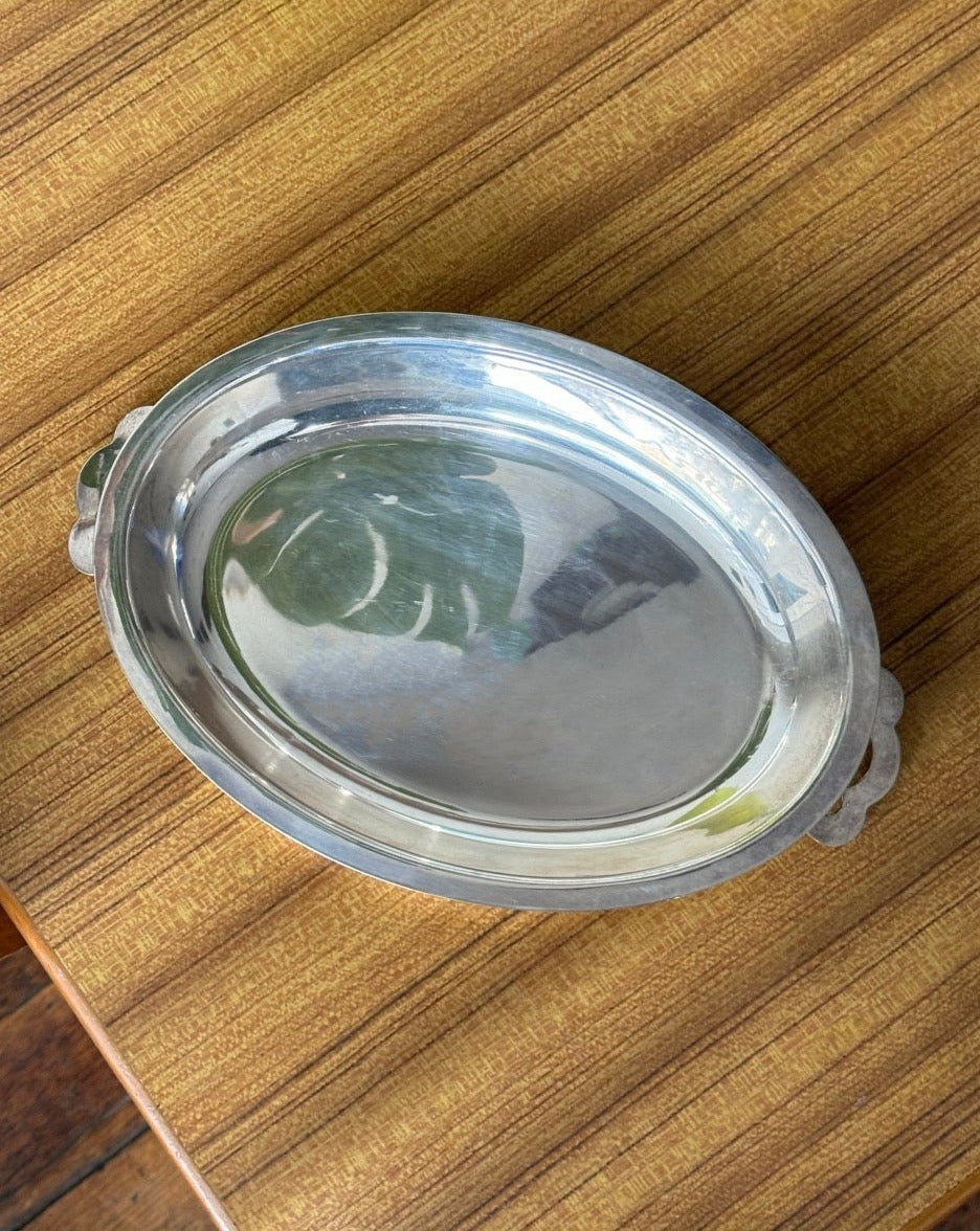 Vintage Silver Metal Tray