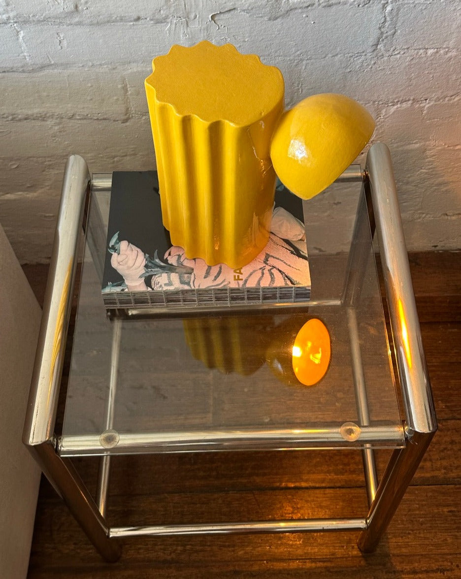 Chrome and Glass Side Table