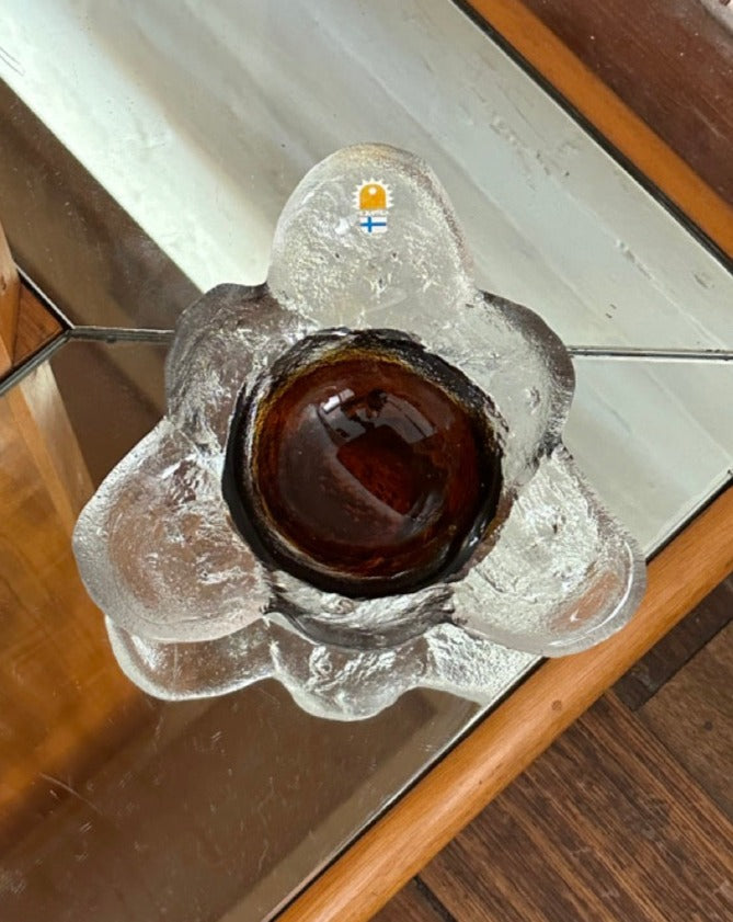 Pressed Floral Glass Bowl