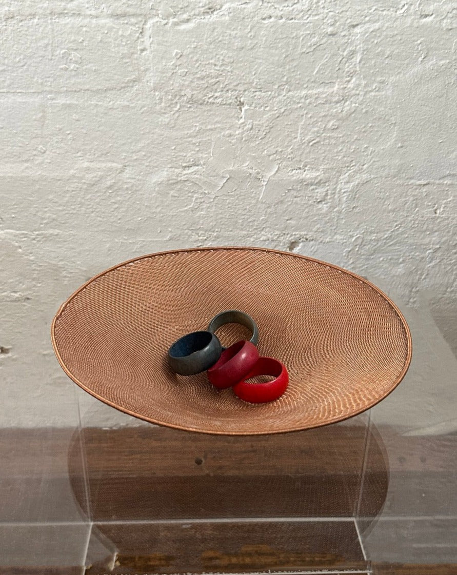 Vintage Woven Copper Bowl