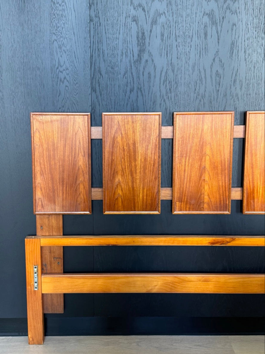 Mid Century Teak Bedhead (Queen)