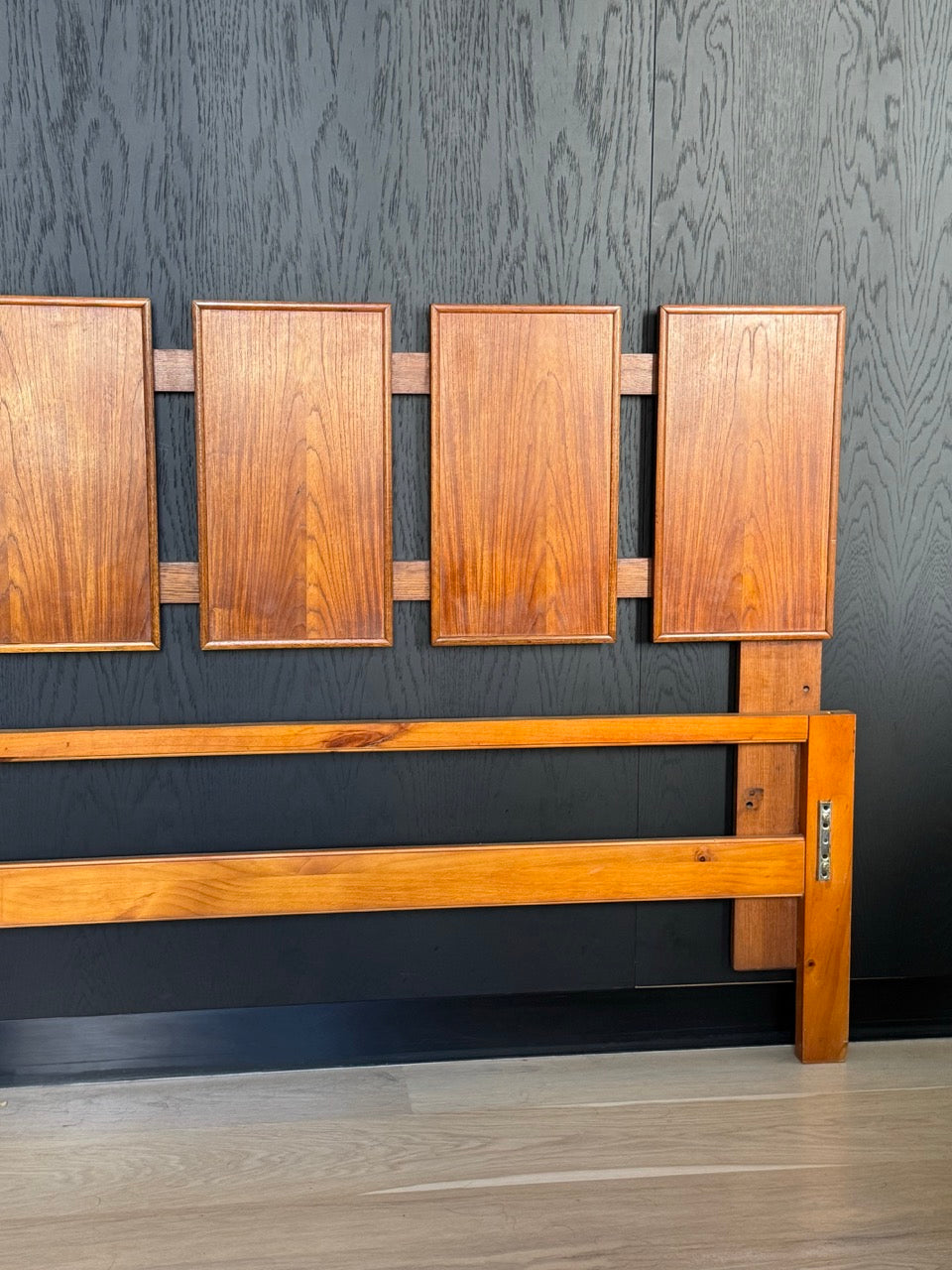 Mid Century Teak Bedhead (Queen)