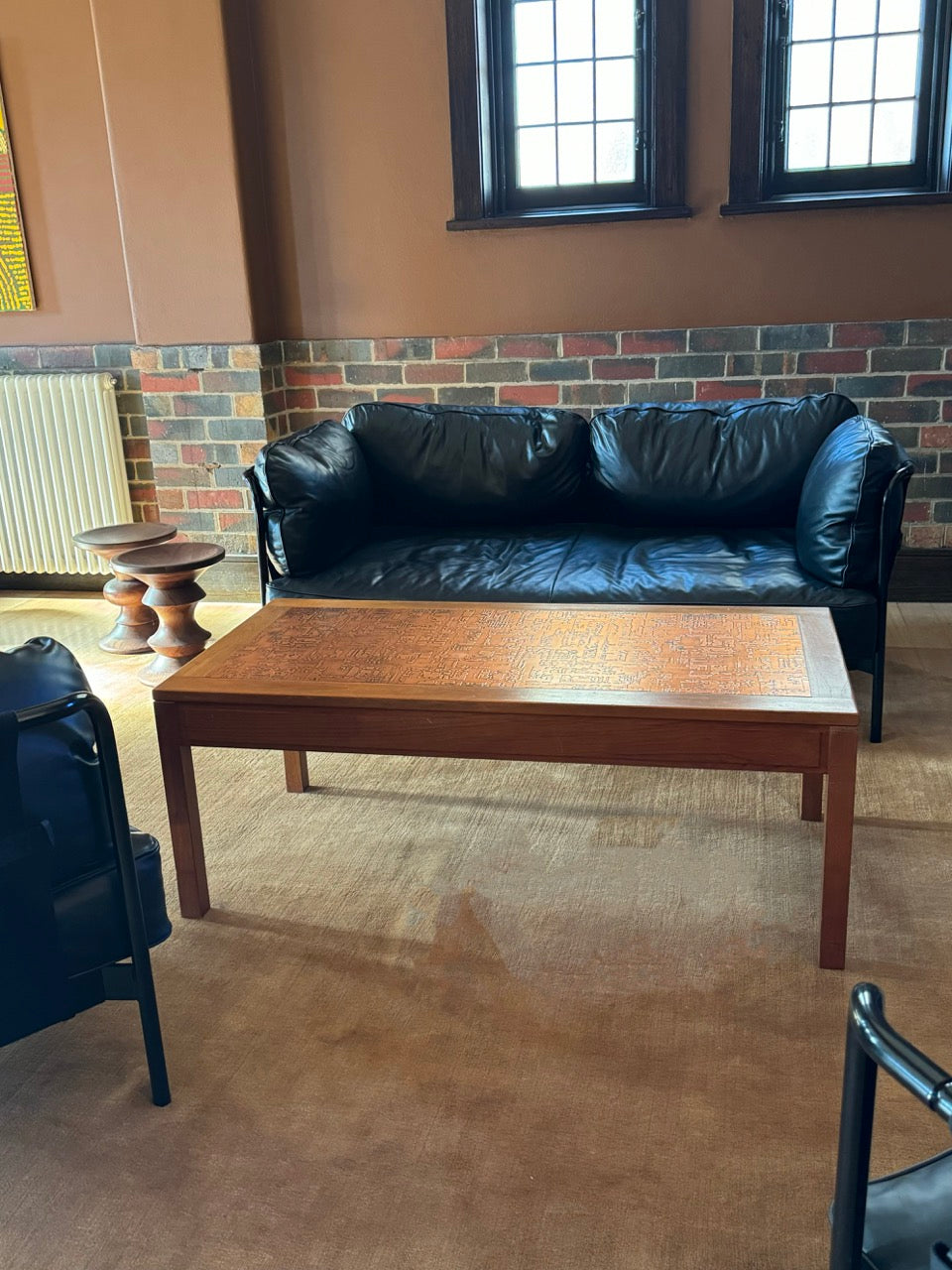 Pressed Copper and Teak Coffee Table by Parker