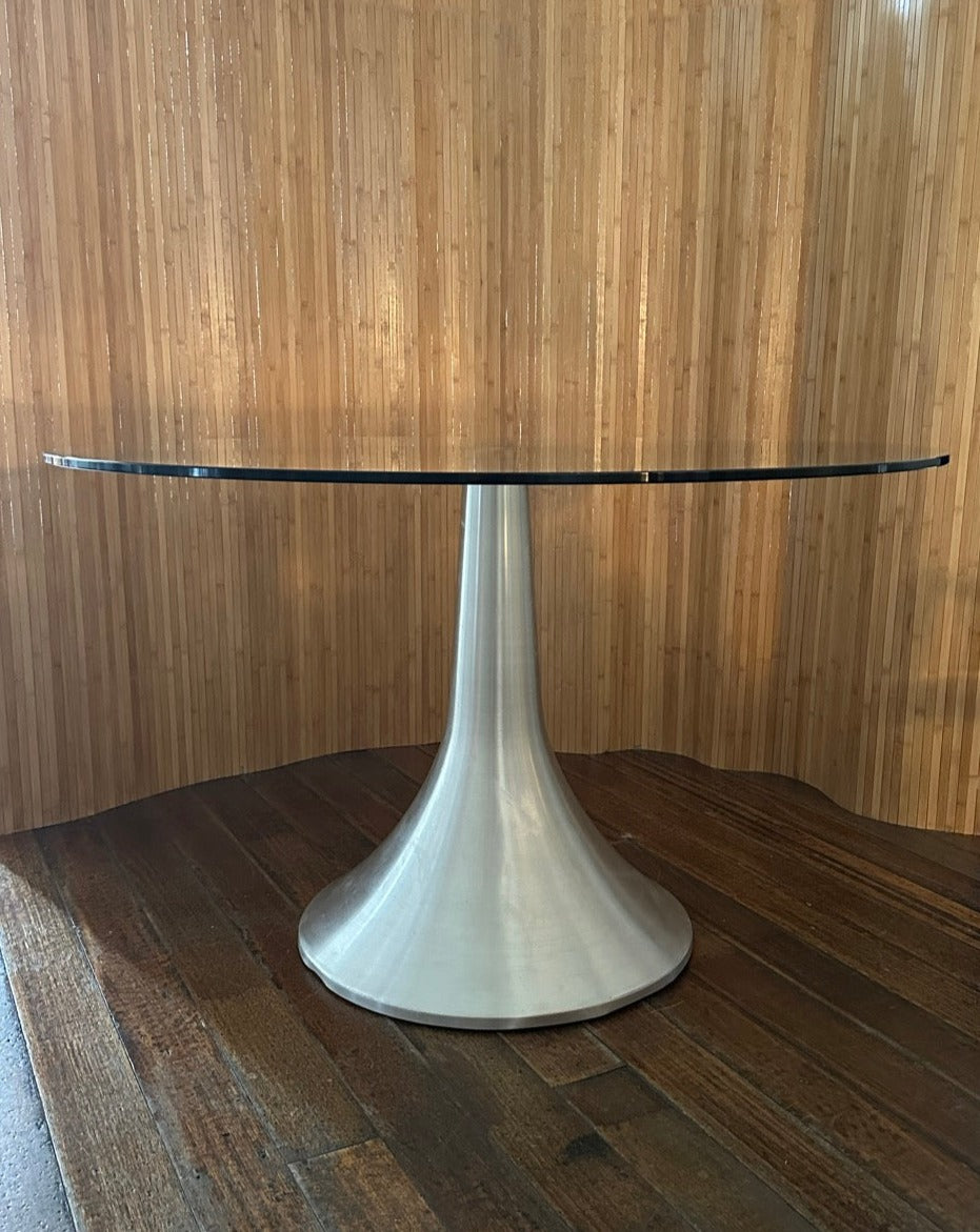 Vintage Glass Dining Table