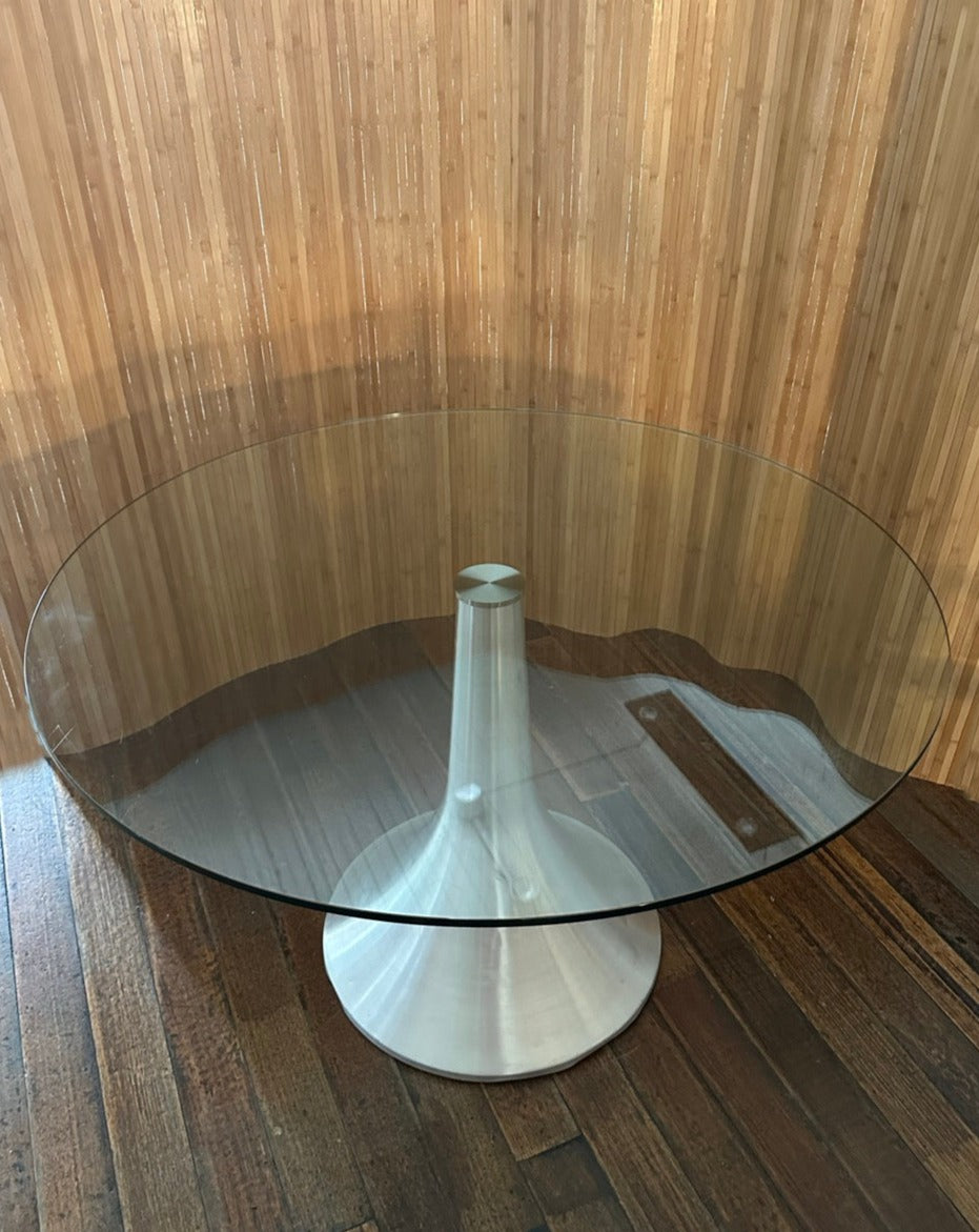 Vintage Glass Dining Table