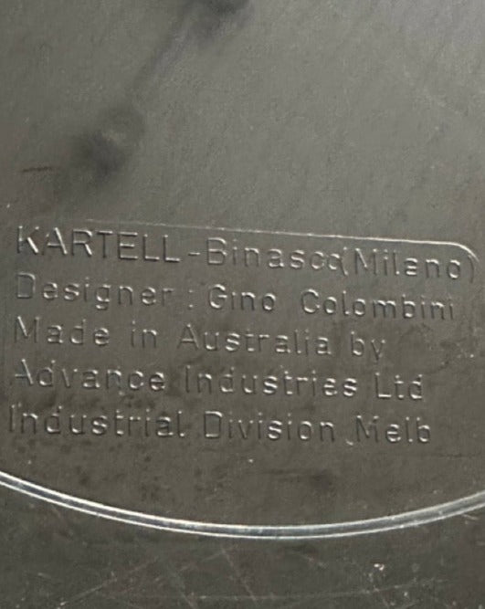 Kartell Waste Paper Bin in Black and Silver