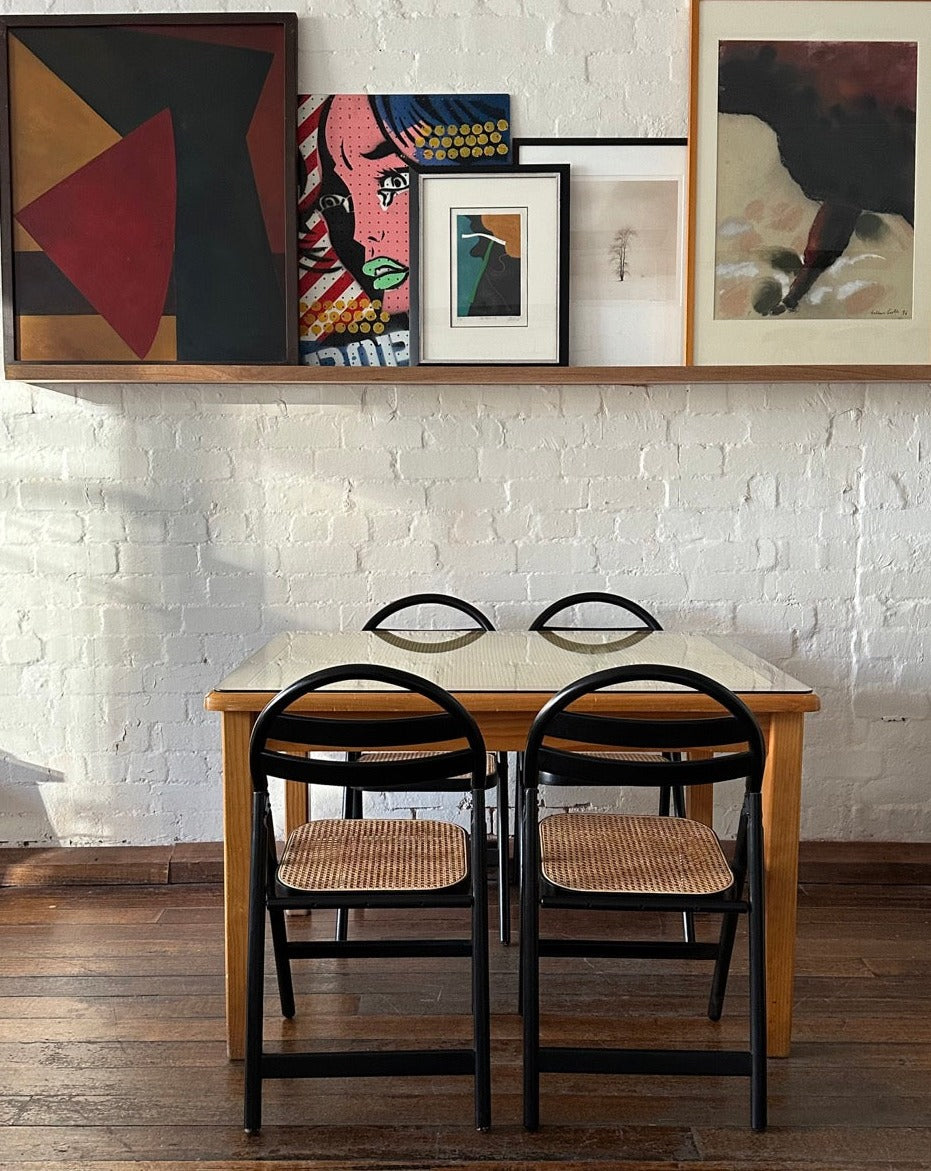 Vintage Rattan Dining Table