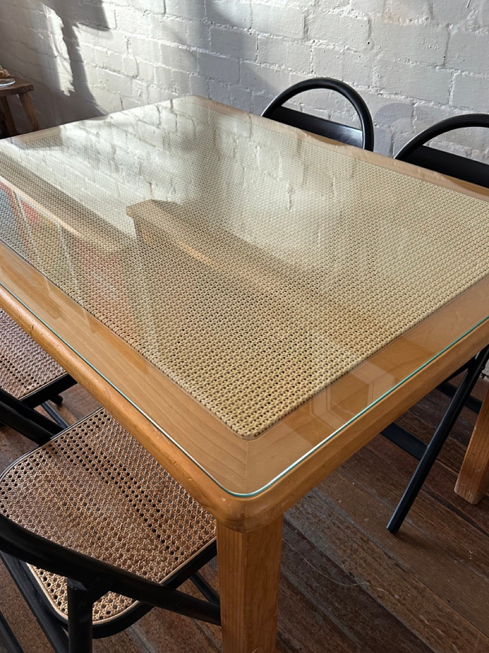 Vintage Rattan Dining Table