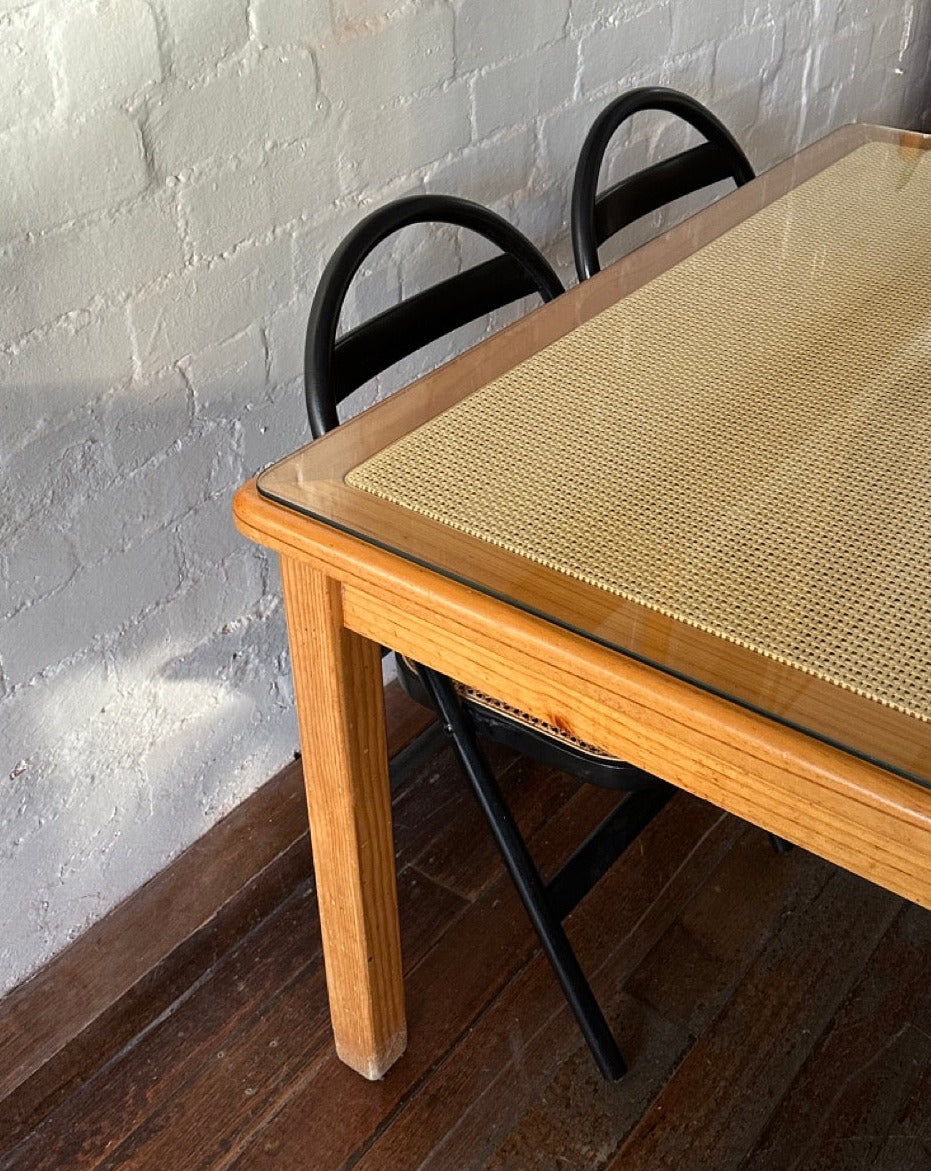 Vintage Rattan Dining Table