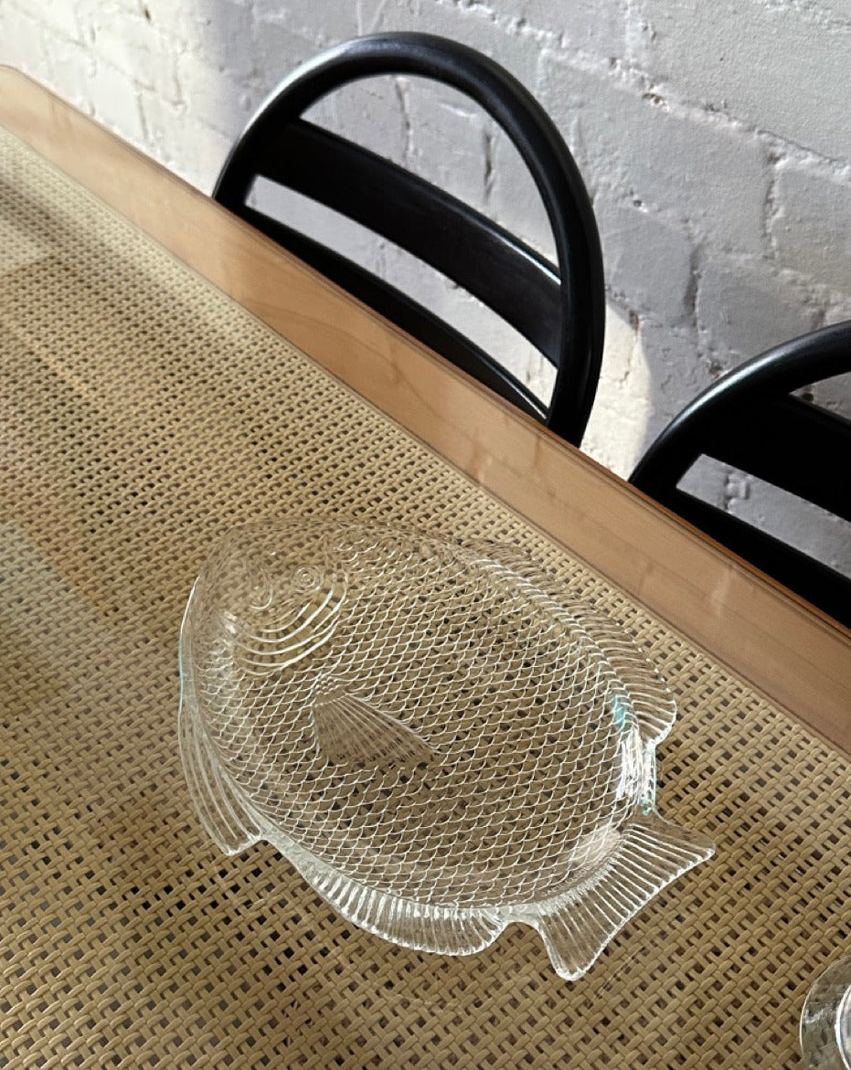 Vintage Anchor Hocker Glass Fish Plate