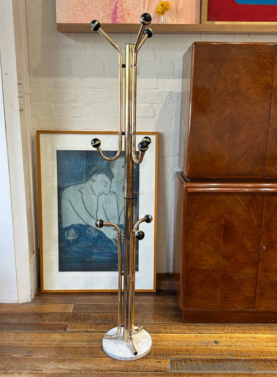 Mid Century Brass Coat Stand by Sputnik
