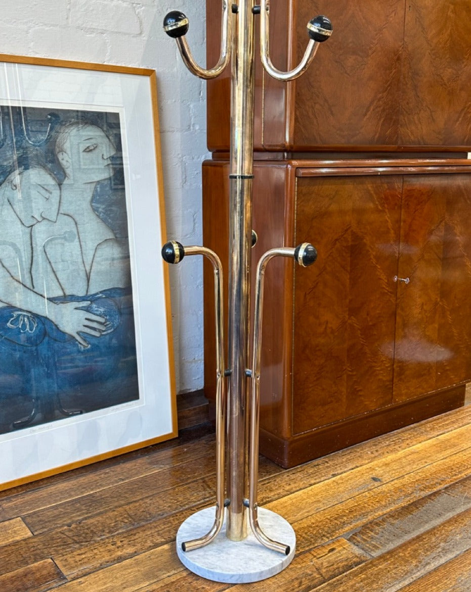 Mid Century Brass Coat Stand by Sputnik
