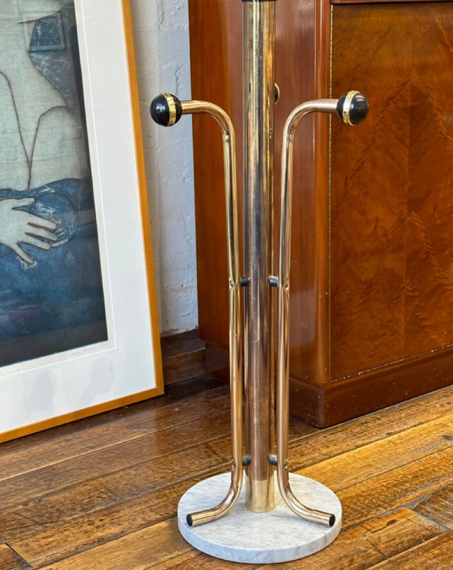 Mid Century Brass Coat Stand by Sputnik