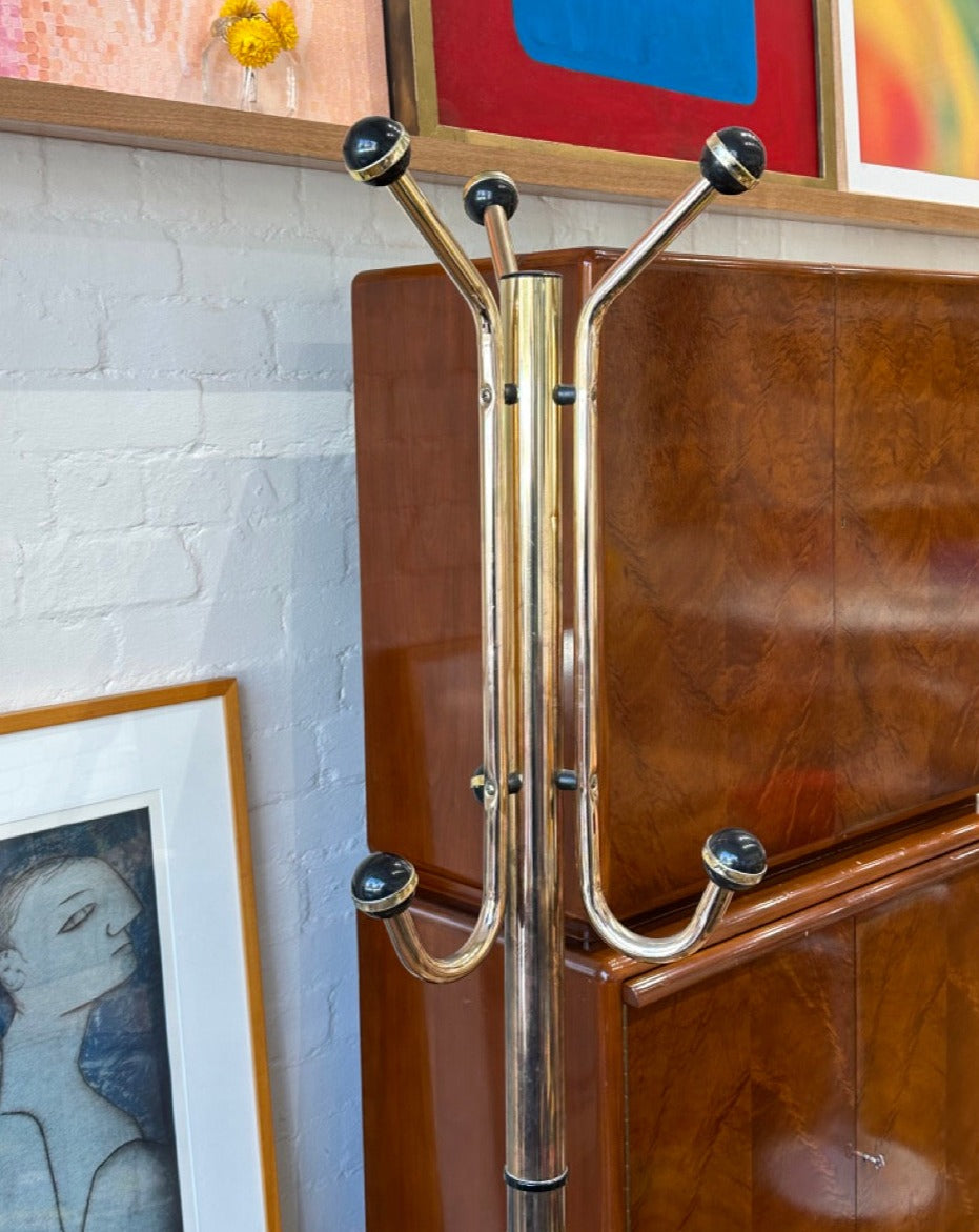 Mid Century Brass Coat Stand by Sputnik