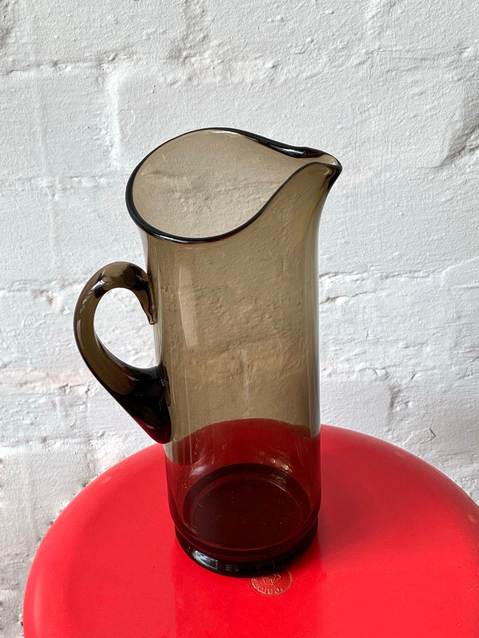 Vintage Smoked Glass Water Jug