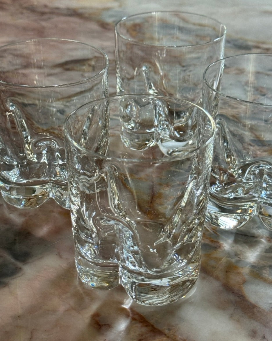 Set of 4 Crystal Whiskey Glasses