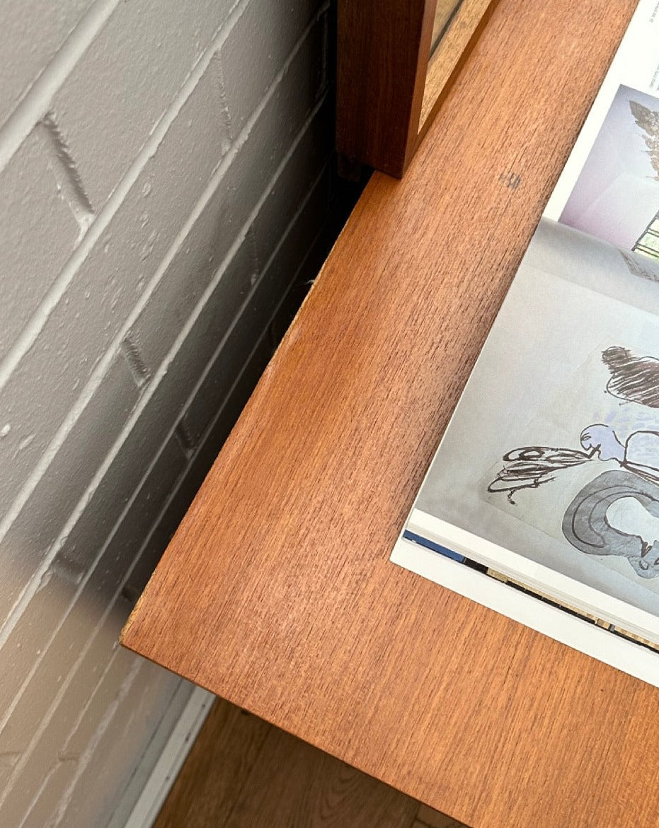 Vintage Teak Dresser with Detachable Mirror