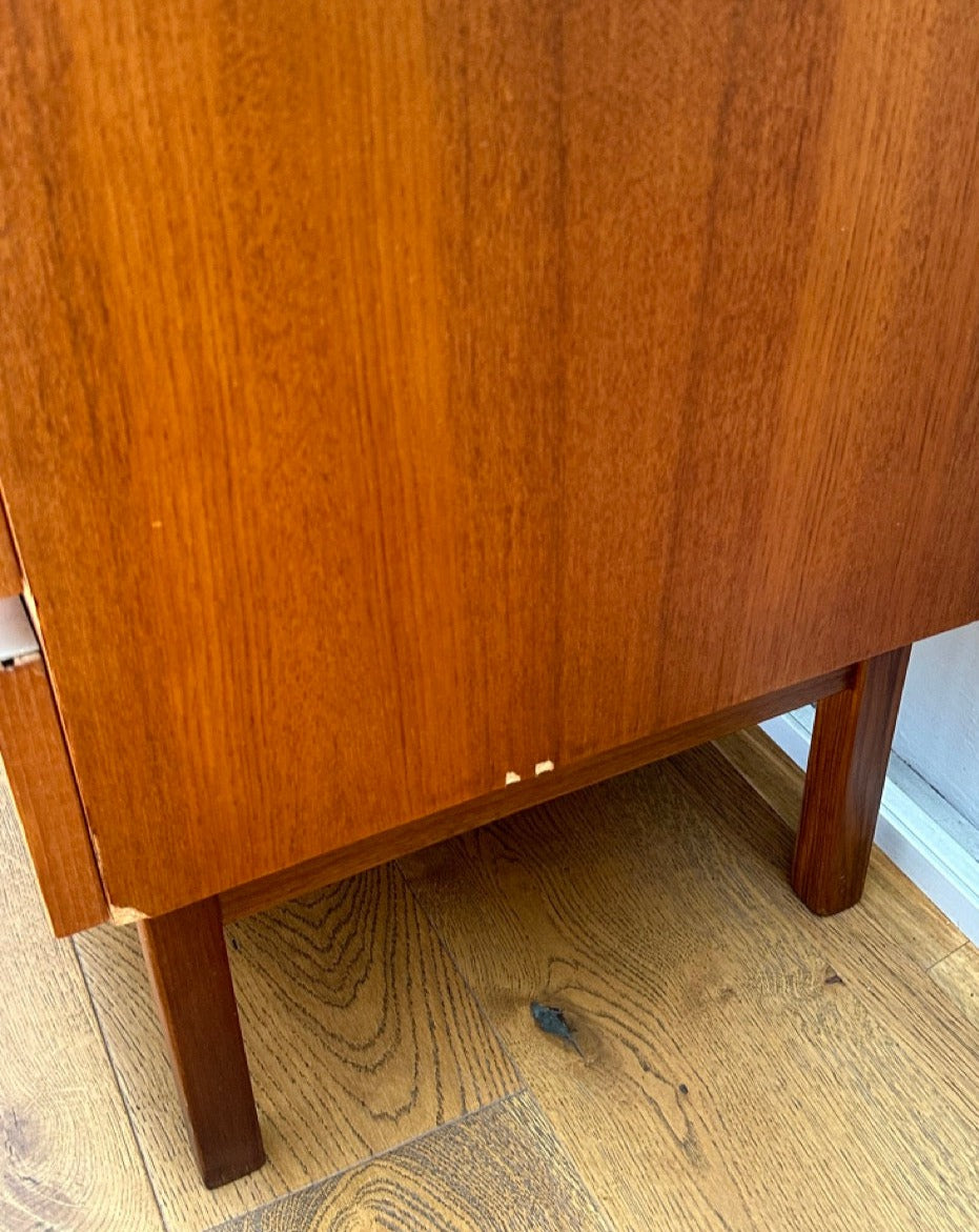 Vintage Teak Dresser with Detachable Mirror