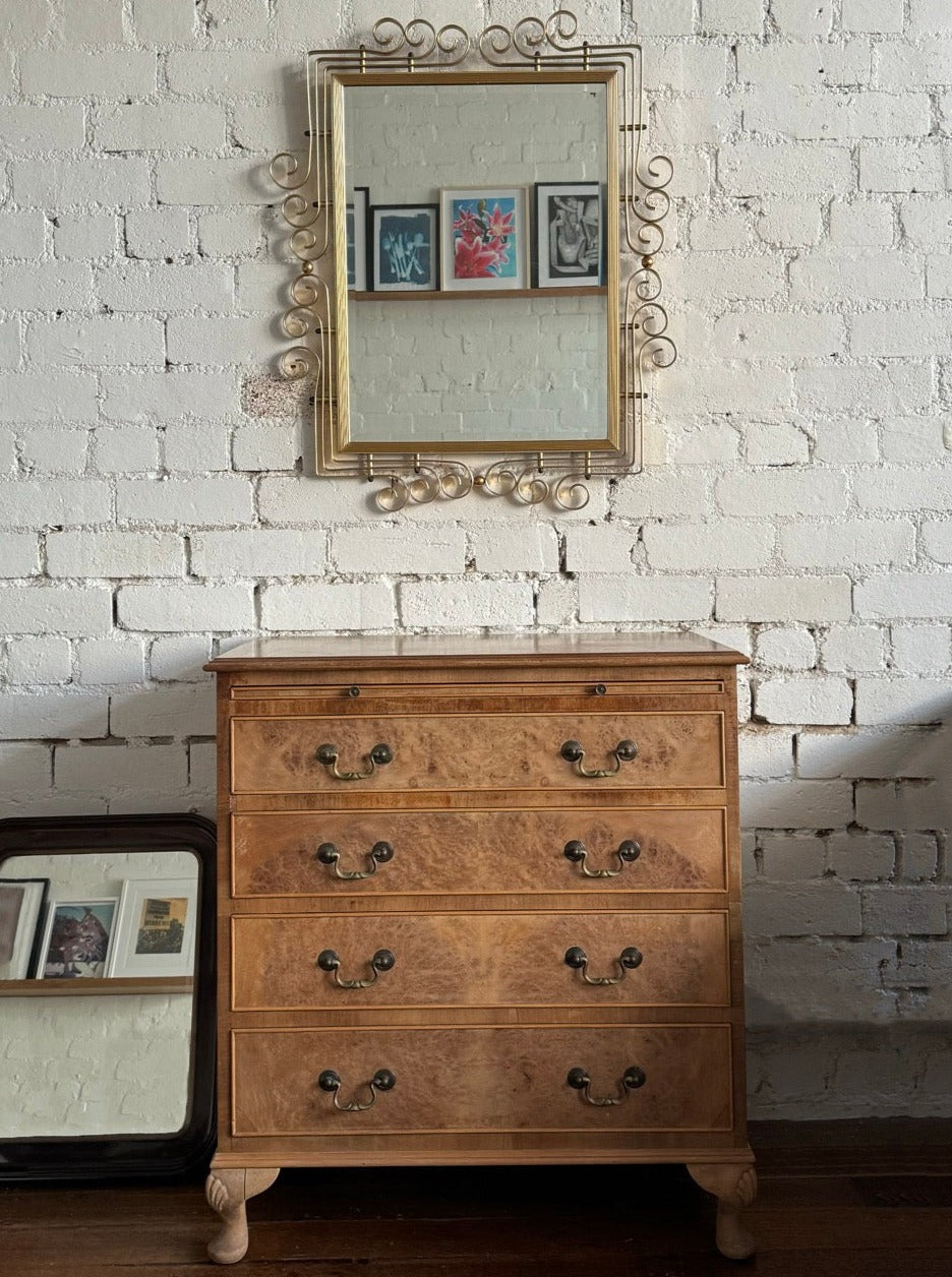 Burl and Walnut Dresser
