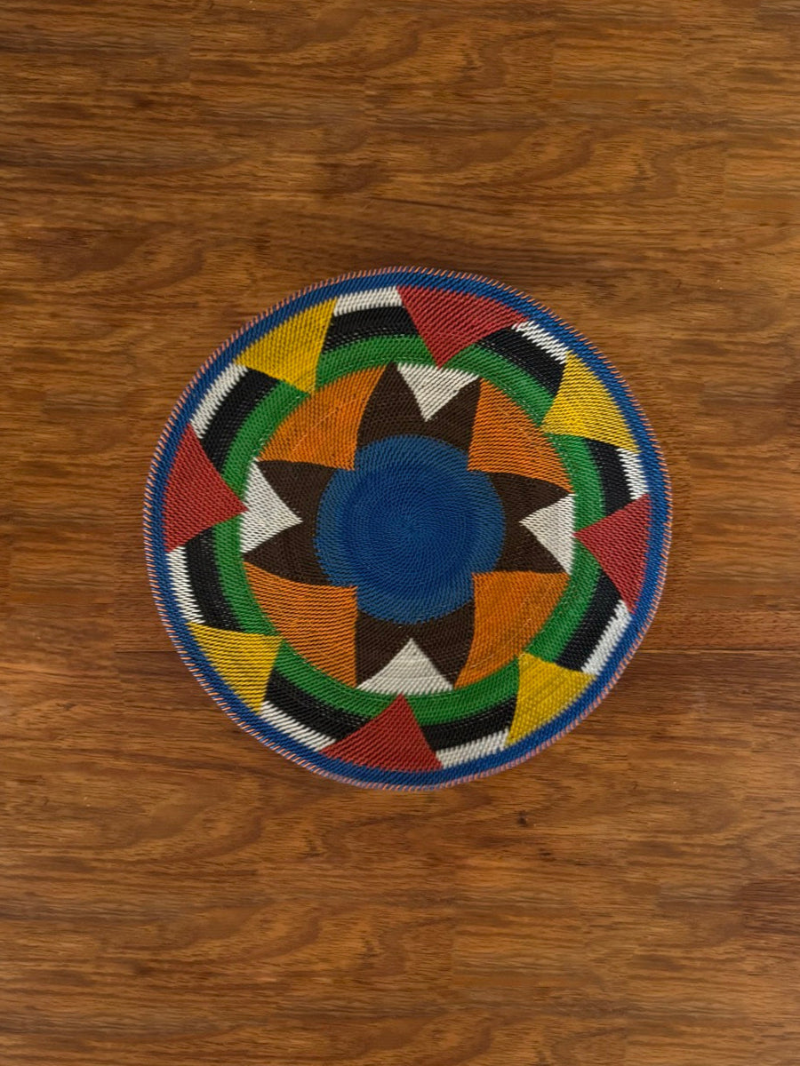 Three Handwoven Zulu Wire Baskets