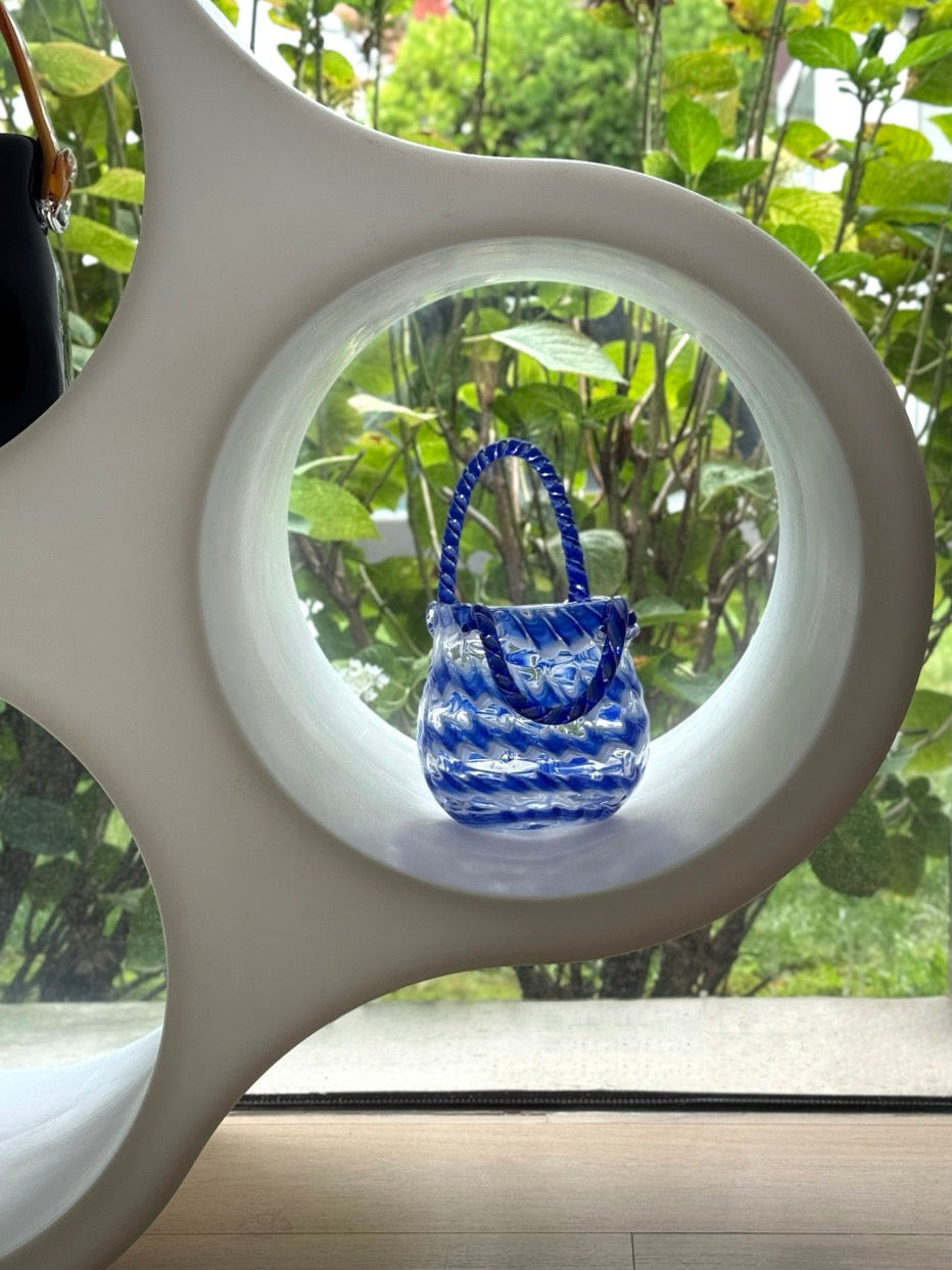 Hand Blown Art Glass Handbag