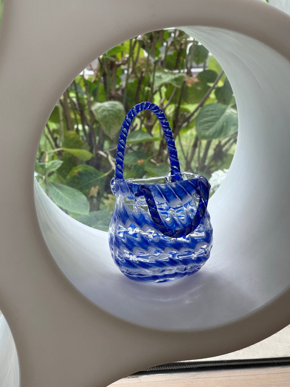 Hand Blown Art Glass Handbag
