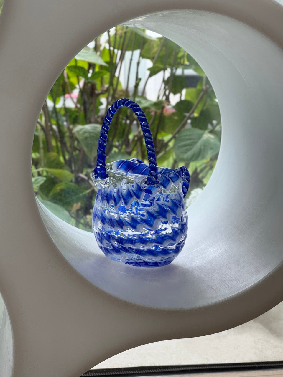 Hand Blown Art Glass Handbag