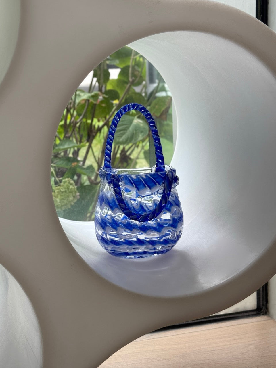Hand Blown Art Glass Handbag
