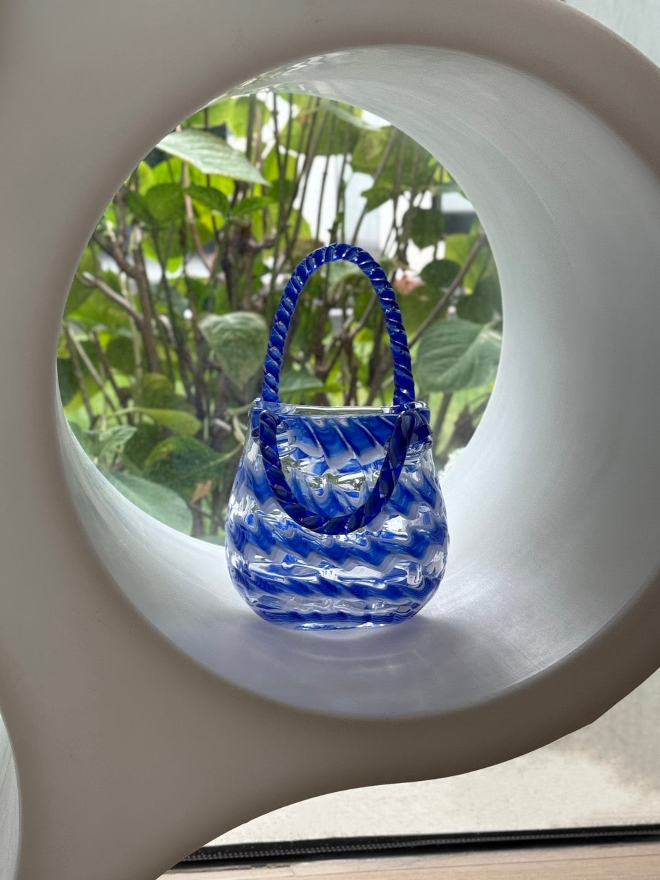 Hand Blown Art Glass Handbag