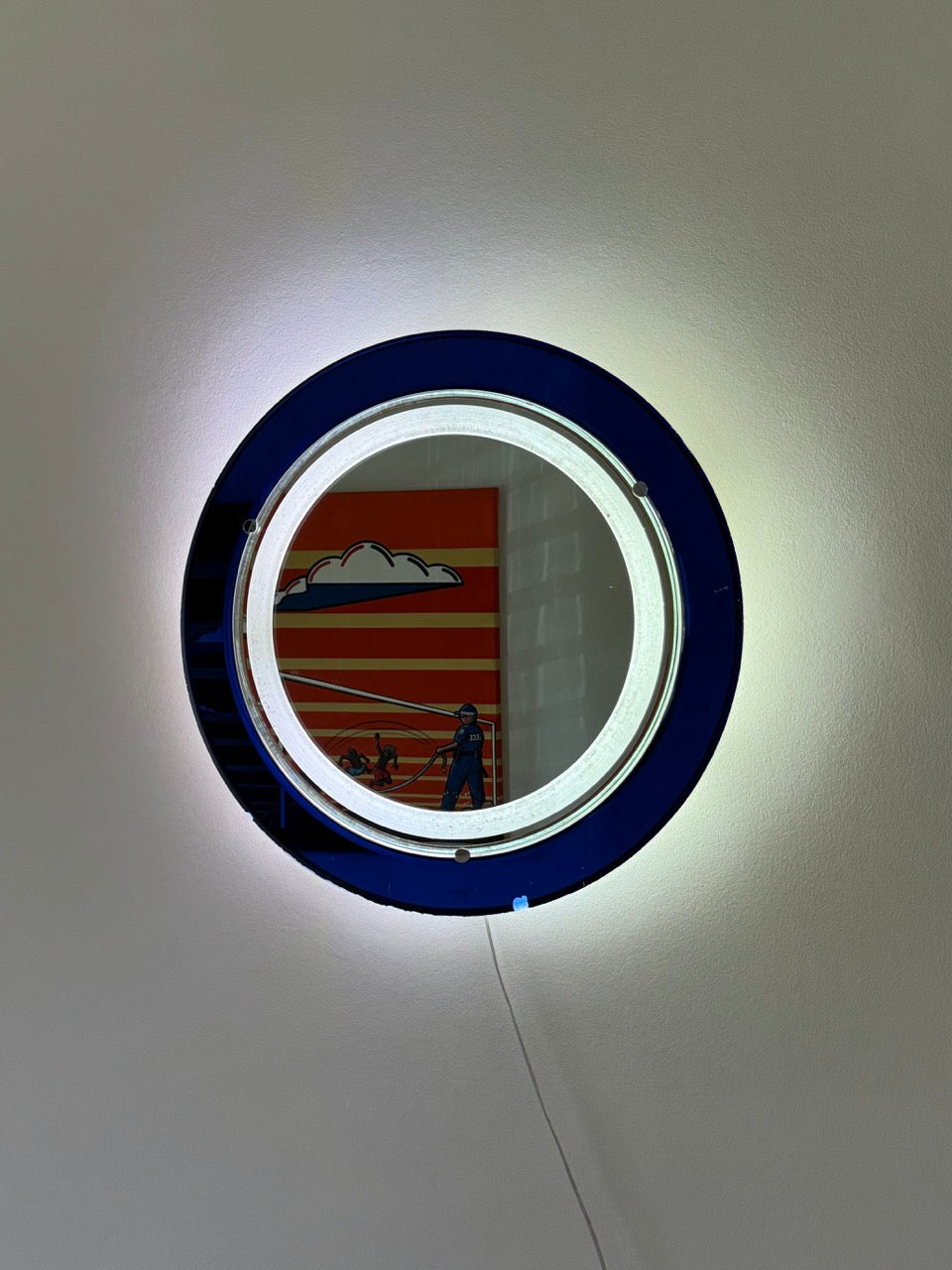 Large Illuminated Wall Mirror for Cristal Arte