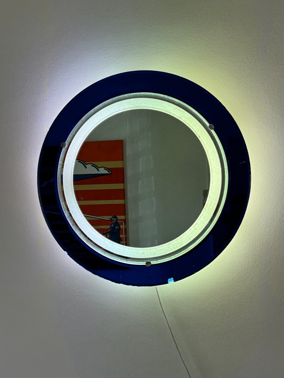 Large Illuminated Wall Mirror for Cristal Arte