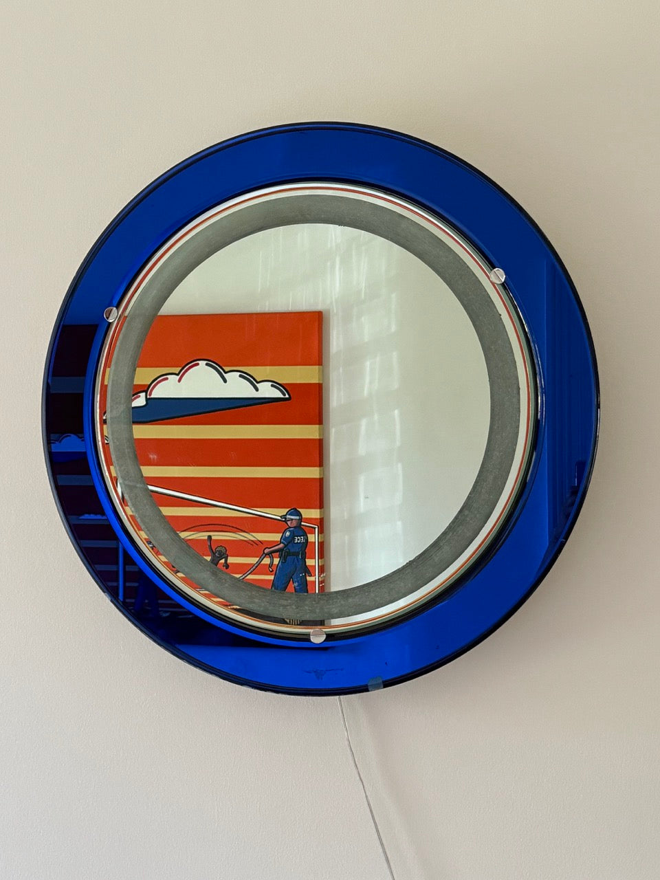 Large Illuminated Wall Mirror for Cristal Arte