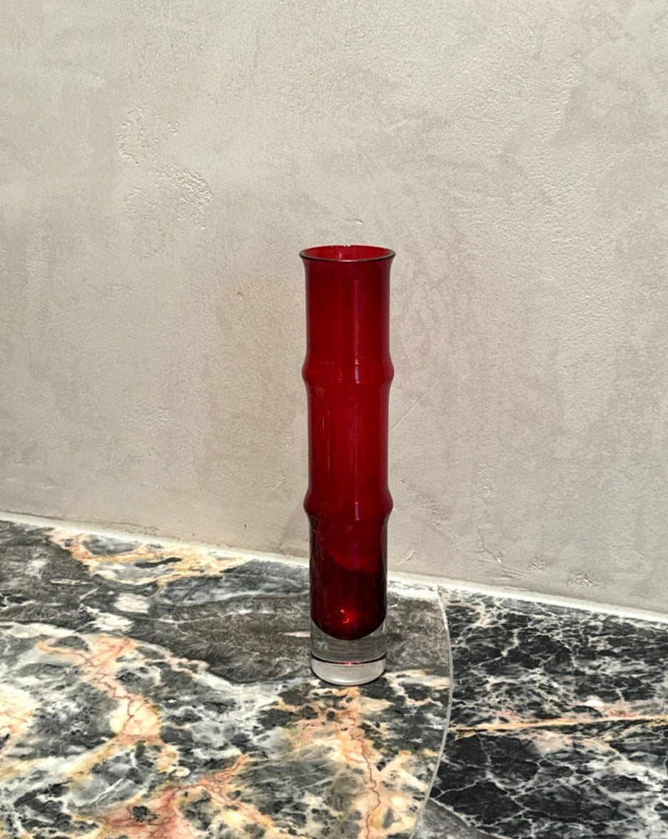 Vintage Aseda Bamboo Glass Vase